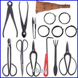 Garden Tools Carbon Steel Bonsai Tool Set Extensive 15-pc Kit Cutter Scissors