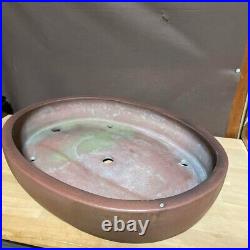 Genuine Japanese Bonsai pot Tokoname Oval 55 × 41.5 × 10cm