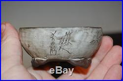 Hand Carved 'Chanzan' Shohin Size Bonsai Tree Pot