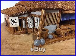 Hand Carved Shohin Bonsai Tree Display Accessory Hut By Taisho #1