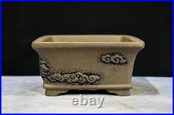 High Quality Chinese Bonsai Pot Dragon Carving 5 1/2 x 4
