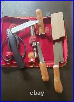 Japanese Antique Tool Kit of Five Professional Ikebana Pruning Tools