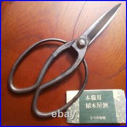 Japanese Bonsai Scissors Blue Steel Super Garden Hand Tool Used