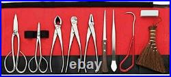 Japanese Bonsai Stainless Steel bonsai tools 10 pieces set made in Japan