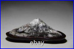 Japanese Bonsai Suiseki Mt. Fuji Snow Cover 3.9 Viewing Rock Zen Wabisabi M01