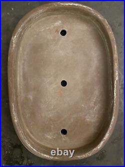 Japanese Bonsai pot 13.5 Inches. Oval With Cloud Foot