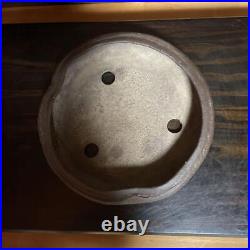 Japanese Bonsai pot AKIZUKI Round shape D24cm H5cm Unglazed