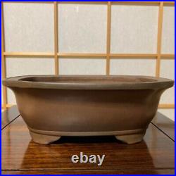 Japanese Bonsai pot by Nakano Gyozan 23.7 x 17.9 x 8.4cm Rare
