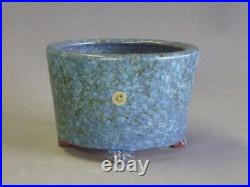 Japanese Bonsai pots Writers SHUHO? 160mm × 109mm color blue from Tokoname