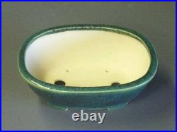 Japanese Tokoname Bonsai pot Oval shape KOYO (7.25.62.5 in.) Green