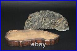 Japanese Vintage Suiseki Bonsai Stone Mountain Range 273mm 2.6kg from JAPAN b584
