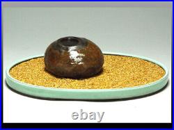 Japanese Vintage Suiseki Water Reservoir Stone / W10.5×H 6.5cm, 1000g