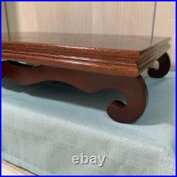 Japanese Wooden Flower Stand Bonsai Vase Table Display Brown 45×30×10cm Used
