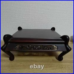 Japanese antique Flower stand Bonsai stand Wooden Small table 30×30×11.5cm JP