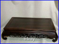 Japanese antique Flower stand Bonsai stand Wooden Small table 51.7×34×13.5cm JP