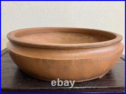 Japanese bonsai pot size diameter 32cm(12.5)×9cm(3.5) signature sankei