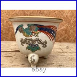 Japanese culture Bonsai pot Old Imari cat foot round bowl From Japan