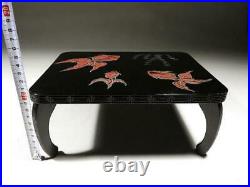 Jidaimono Akie A small flower stand carved with goldfish From Japan F/S