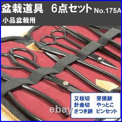Kaneshin Bonsai Tools Set 6-Piece For Small Bonsai No. 175A Japan NEW