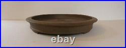 Large 35.5 cm Shallow Unglazed Oval Bonsai Pot. BRLD2