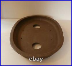 Large 44.5 cm Shallow Unglazed Oval Bonsai Pot