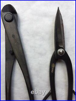 Lot Of 4 Kiku Gold 8 Japan Bonsai Tools Black Stainless Steel Concave Cutters