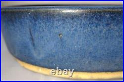 Oval Bonsai Pot Vintage Blue