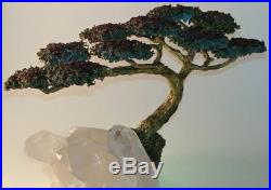 RICHARD BELL-SMITH, signed- Quartz Amethyst Bronze Copper Bonsai Tree Garden