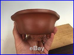 Red Clay Mokko Shaped Ikkou Shohin Size Pot. Great Design 6 3/8