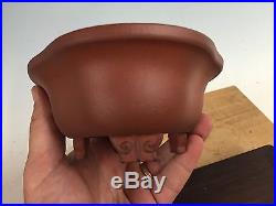 Red Clay Mokko Shaped Ikkou Shohin Size Pot. Great Design 6 3/8