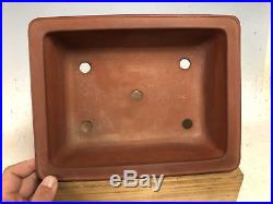 Red Clay Tokoname Bonsai Tree Pot By Ikkou Great Age And Size 10 7/8