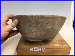 Round Older Bonsai Tree Pot Made By Denichi Very Rustic 11 1/4