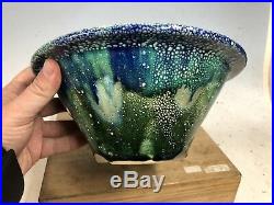 Semi Cascade Bonsai Tree Pot By Fugushige Bushuan 9 1/4 Awesome Glaze