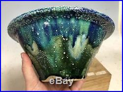 Semi Cascade Bonsai Tree Pot By Fugushige Bushuan 9 1/4 Awesome Glaze