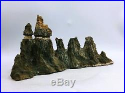 Suiseki Viewing stone amazing group distance mountain island rough (cut)