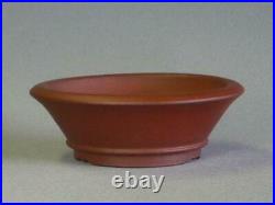 Tokoname Bonsai Pot IKKO Red Brown (Shudei) Outer edge Round Diameter