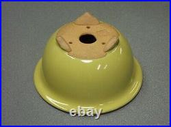 Tokoname Bonsai Pot KKO yellow Round Diameter 153 Ã 80mm