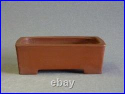 Tokoname Bonsai Pot SHIBAKATSU Brown Purple Cutoff edge Rectangle Diameter