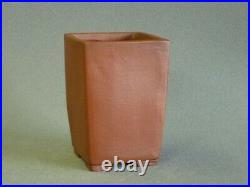 Tokoname Bonsai Pot SHIBAKATSU Brown Purple Square 95mm Ã 95mm Ã 135mm