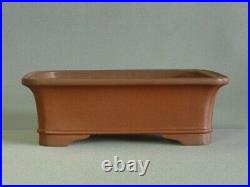 Tokoname Bonsai Pot SHIBAKATSU Rectangle Outer edge Horny edge 255mmx195mmx85mm