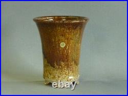 Tokoname Bonsai Pot SHUHO Amber Round Diameter 160mm Ã H 188mm