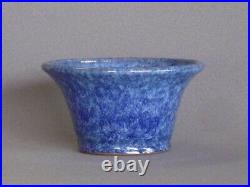 Tokoname Bonsai Pot SHUHO Blue Oval Diameter 150mm Ã H 80mm