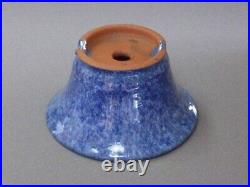 Tokoname Bonsai Pot SHUHO Blue Oval Diameter 150mm Ã H 80mm