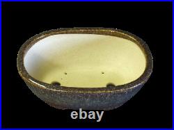 Tokoname Japanese Bonsai pot Oval shape KOYO (7.25.52.5 in.) Brown Color