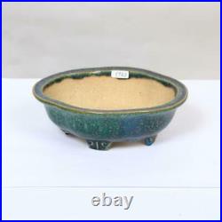 Tokoname Kouyou Koyo Japanese Bonsai pot Mokko rimmed bowl 17 cm Free Shipping