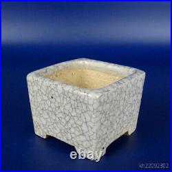 Unused itemJapanese culture Bonsai pot Shiba katsu Tokoname ware square bowl