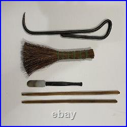 Vintage Masakuni Bonsai Root Hook, Broom, Bamboo tools JAPAN