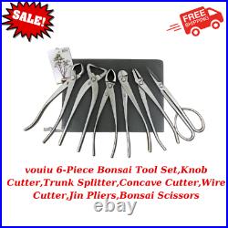 Vouiu 6-Piece Bonsai Tool Set, Knob Cutter, Trunk Splitter, Concave Cutter