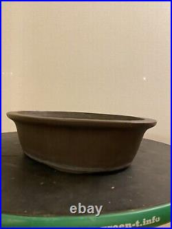 Yamaaki Japanese Bonsai pot 12.5 Inches Oval From Tokoname