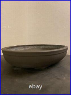 Yamaaki Japanese Bonsai pot 15.5 Inches Large Oval From Tokoname